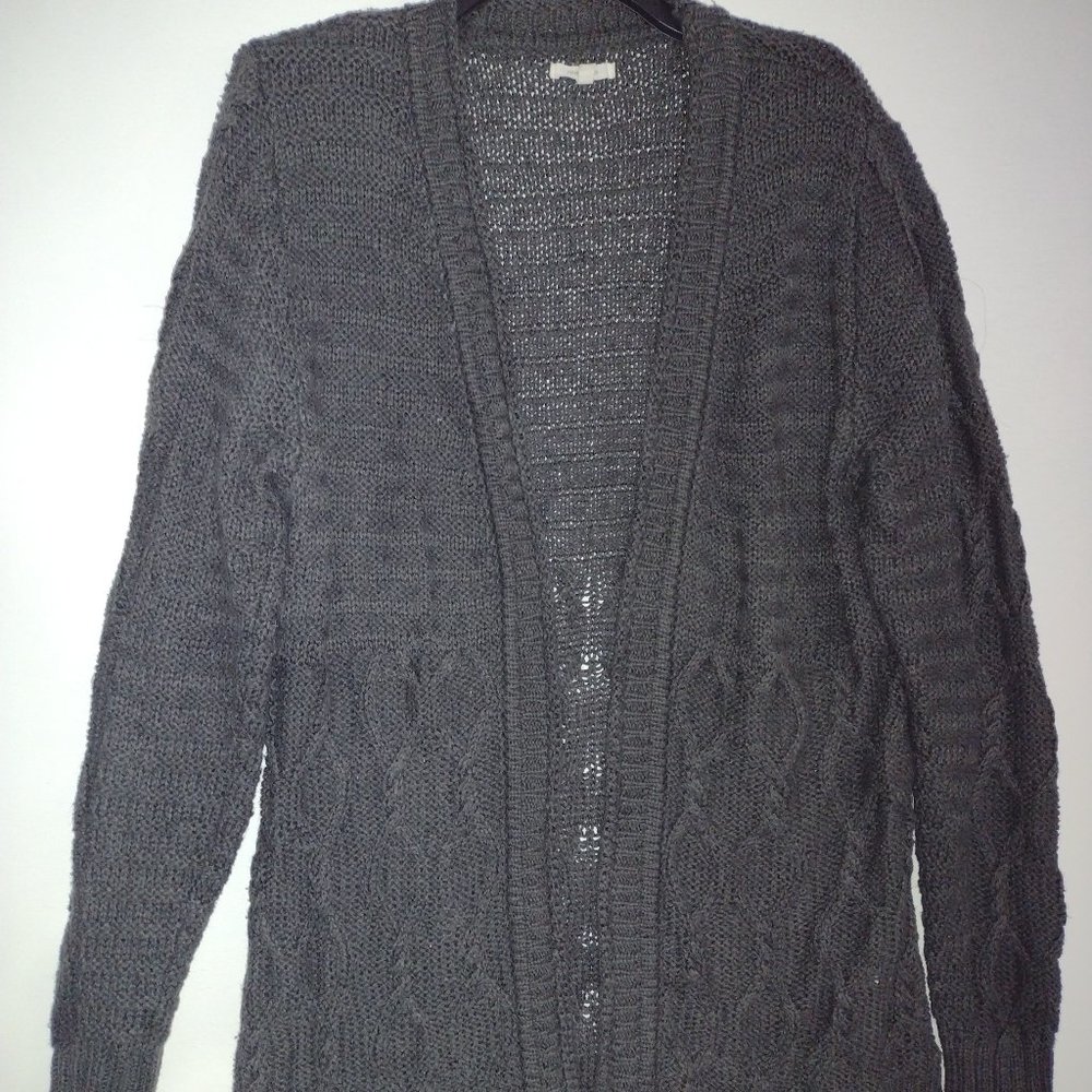 Maurices Open Drape Crochet Cardigan Sweater Medium